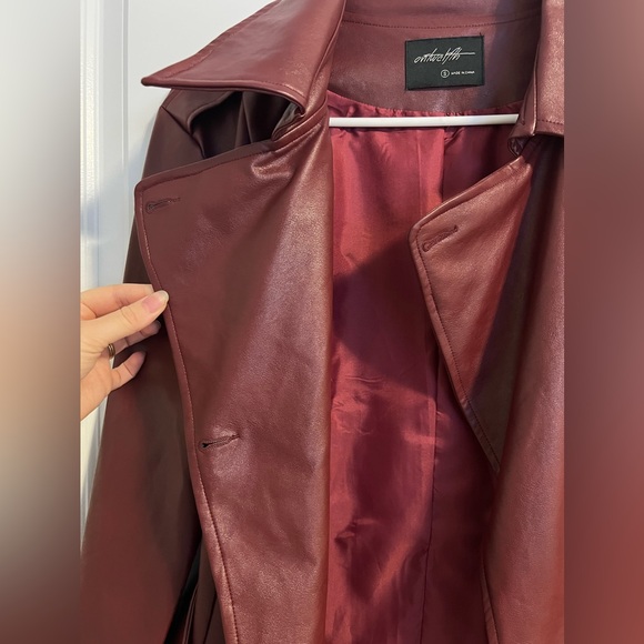 COPY - Vici- Valentin Pocketed Faux Leather Trench Coat - Picture 10 of 12